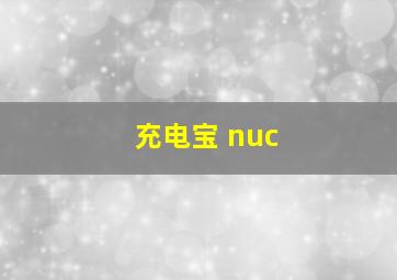 充电宝 nuc